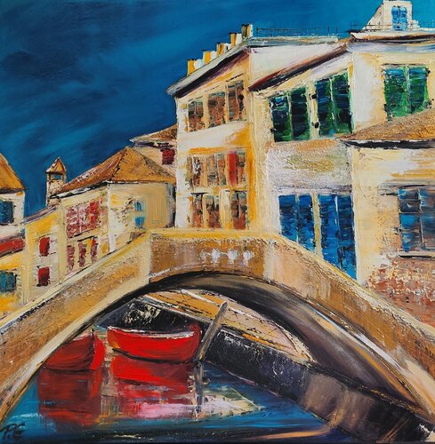 Irgendwo in Venedig van Petra Erengil, Schilderij te koop op Singulart