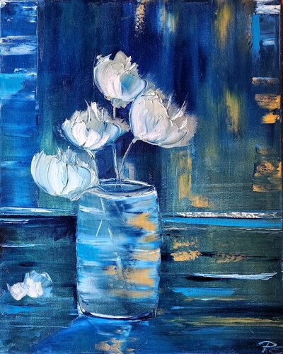 Blue for you by Petra Erengil, Painting for Sale on Singulart