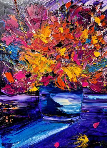 Farbenfrohe Grüße by Petra Erengil, Painting for Sale on Singulart