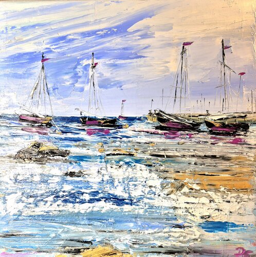 Im Hafen di Petra Erengil, Pittura in vendita su Singulart