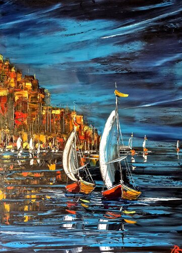 SAILING par Petra Erengil, Peinture en vente sur Singulart