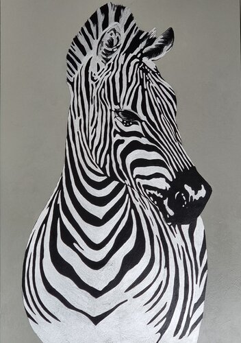 Zebra von Alla Faber, Malerei kaufen auf Singulart