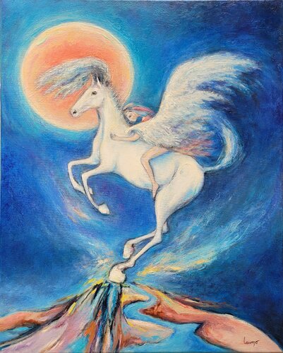 "Pégase" van Laurence Moretto, Schilderij te koop op Singulart