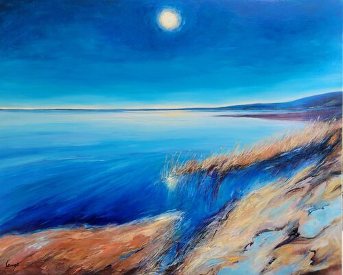 "Reflets la nuit" von Laurence Moretto, Malerei kaufen auf Singulart