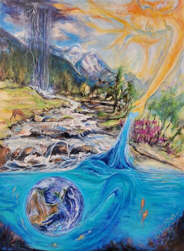 "Le cycle de l'eau" di Laurence Moretto, Pittura in vendita su Singulart