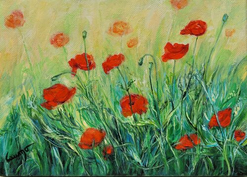 "Fleurs des champs" di Laurence Moretto, Pittura in vendita su Singulart