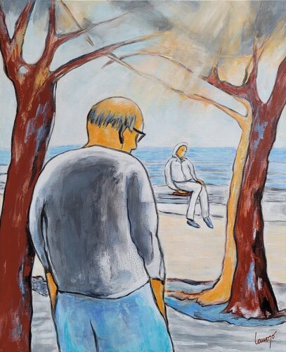 "Vue en front de mer" di Laurence Moretto, Pittura in vendita su Singulart