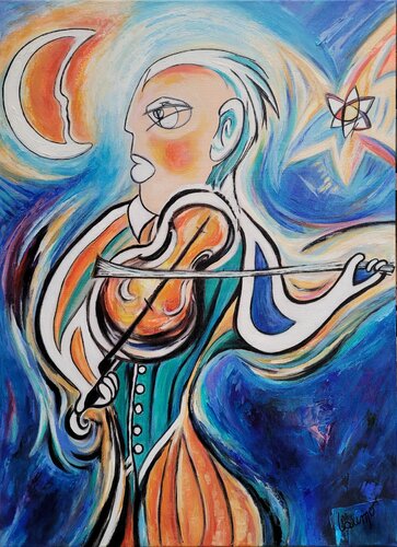 "Le violon dingue" von Laurence Moretto, Malerei kaufen auf Singulart
