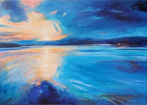 "Reflets océaniques" von Laurence Moretto, Malerei kaufen auf Singulart