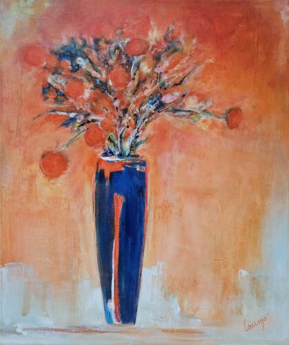 "Bouquet orangé" di Laurence Moretto, Pittura in vendita su Singulart