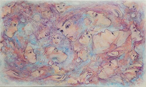 "Une femme, et mille visages" di Laurence Moretto, Pittura in vendita su Singulart