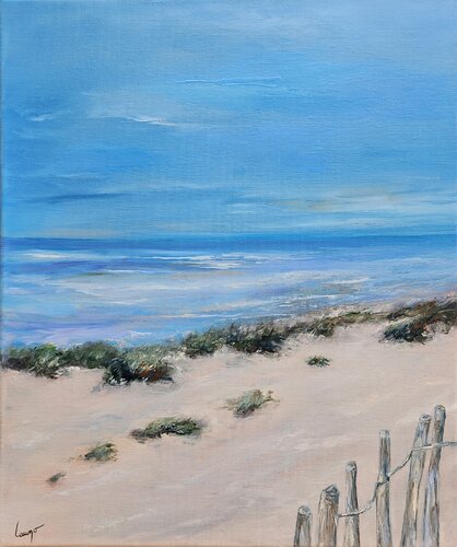 "Dunes et horizon" (Biscarosse/France) by Laurence Moretto, Painting for Sale on Singulart