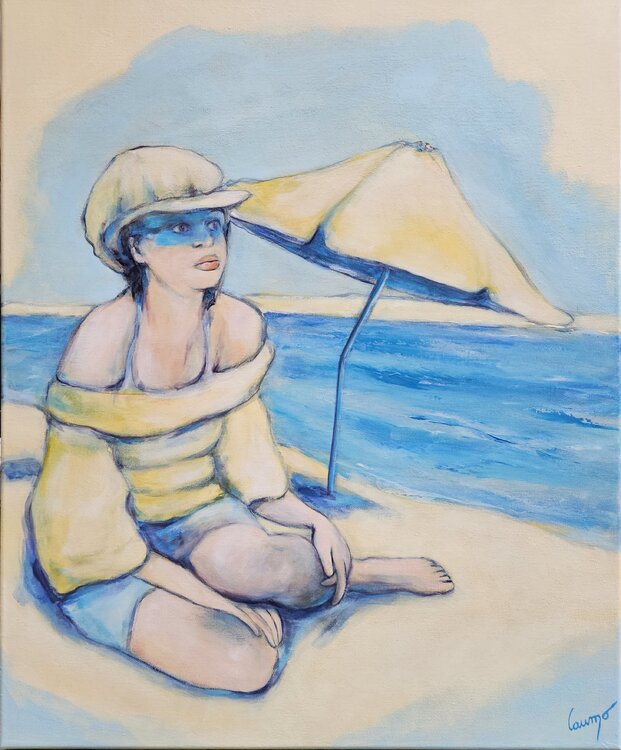 "Silhouette sur le sable" Laurence Moretto