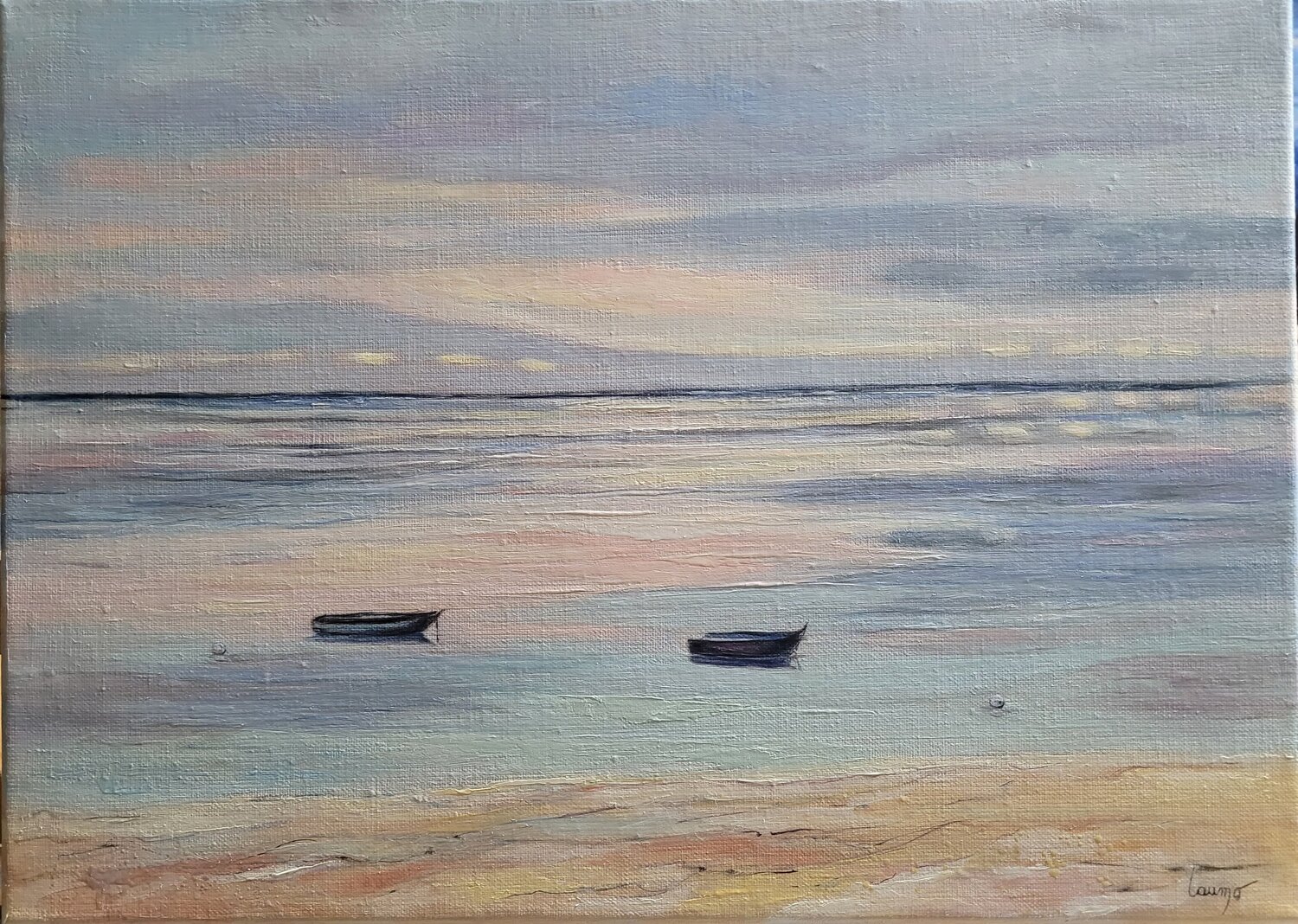"Lagon au crépuscule" Laurence Moretto