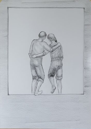 Leaving the past behind and overcoming an obstacle by Sarah Hamm, Work on Paper for Sale on Singulart