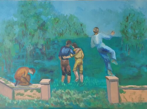 Before and now di Sarah Hamm, Pittura in vendita su Singulart