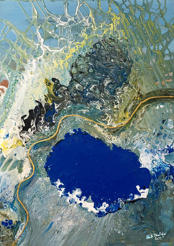 "Welt von oben" par Edith Sandhofer, Peinture en vente sur Singulart