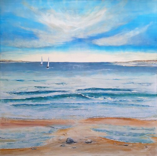 Sommertag am Meer by Henriette Lorkowski, Painting for Sale on Singulart