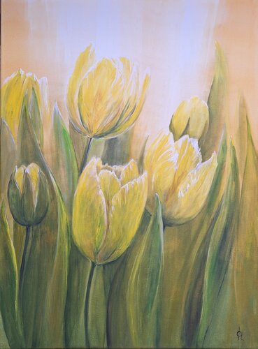Gelbe Tulpen de Henriette Lorkowski, Pintura a la venta en Singulart