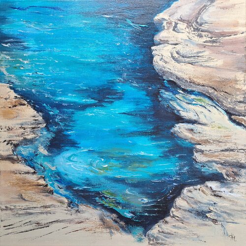Bucht auf Korsika by Henriette Lorkowski, 회화 for Sale on Singulart
