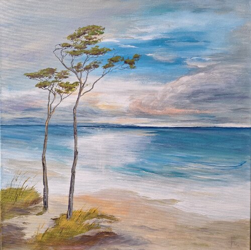 Abend am Meer van Henriette Lorkowski, Schilderij te koop op Singulart
