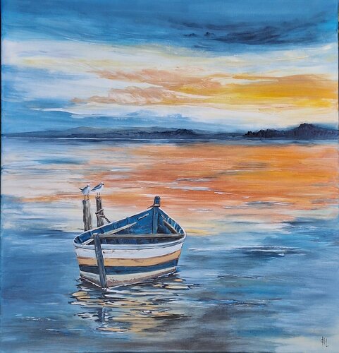 Leuchtende Stunde di Henriette Lorkowski, Pittura in vendita su Singulart