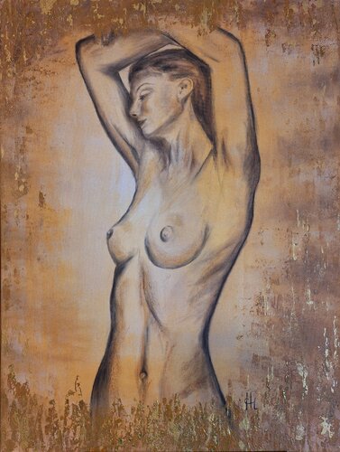 Weiblicher Akt di Henriette Lorkowski, Pittura in vendita su Singulart