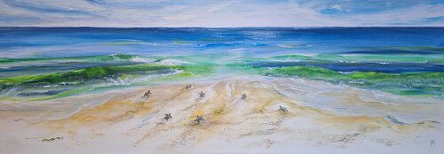 Turtle Beach by Henriette Lorkowski, Painting for Sale on Singulart