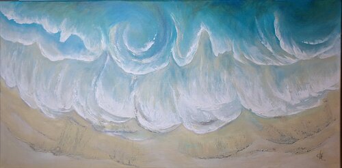 Wellen am Strand de Henriette Lorkowski, Pintura a la venta en Singulart