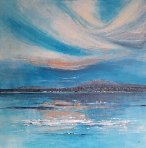 Abendlicht am Wasser by Henriette Lorkowski, Painting for Sale on Singulart