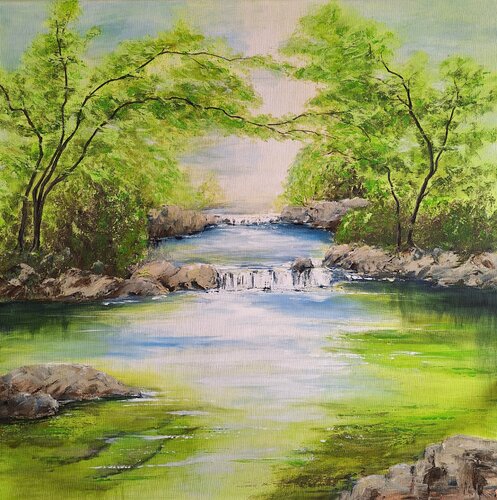 Frühlingsstimmung van Henriette Lorkowski, Schilderij te koop op Singulart