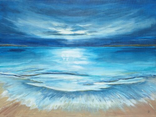 Blaue Stunde von Henriette Lorkowski, Malerei kaufen auf Singulart