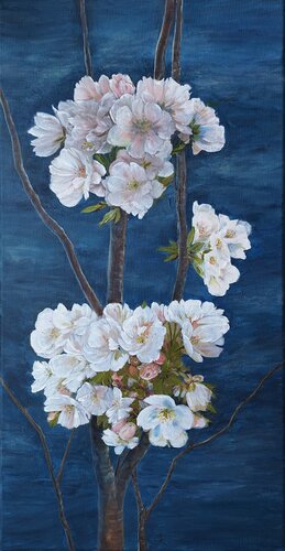 Blühende Zierkirsche de Henriette Lorkowski, Pintura a la venta en Singulart