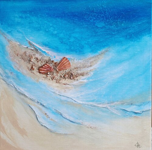 Spuren am Strand II by Henriette Lorkowski, Painting for Sale on Singulart