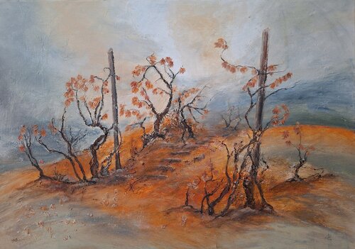 Der Wind flüstert im Weinberg by Henriette Lorkowski, Painting for Sale on Singulart