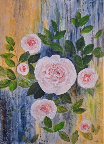 Wilder Rosengarten van Henriette Lorkowski, Schilderij te koop op Singulart