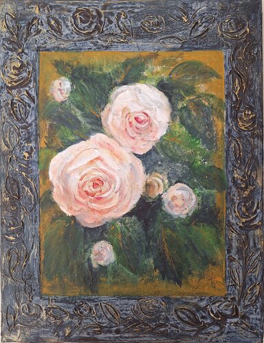 Stiller Rosengarten van Henriette Lorkowski, Schilderij te koop op Singulart