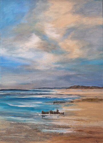 Der Himmel über den Dünen by Henriette Lorkowski, 회화 for Sale on Singulart