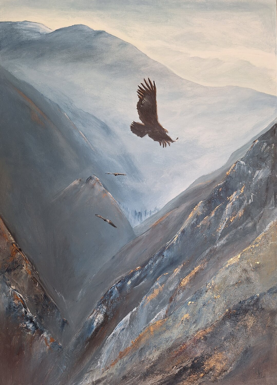 Adler in Berglandschaft Henriette Lorkowski