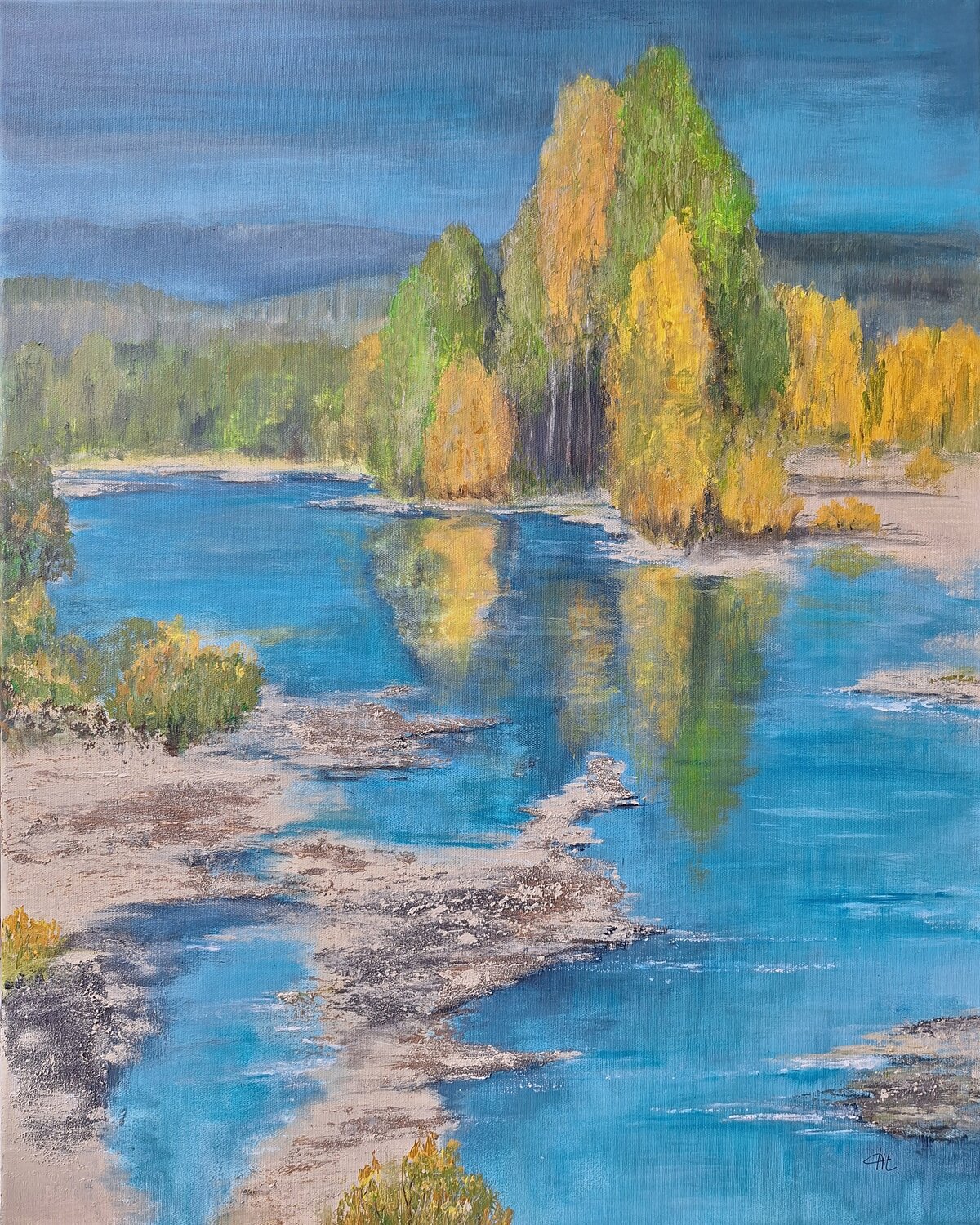 Sonniger Platz am Fluss Henriette Lorkowski