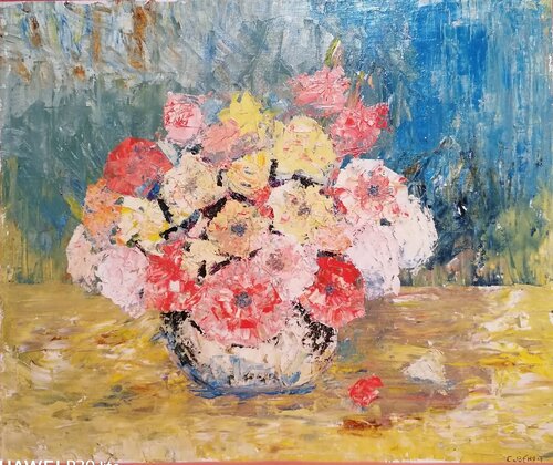 Bouquet de roses von Christiane Benoit, Malerei kaufen auf Singulart