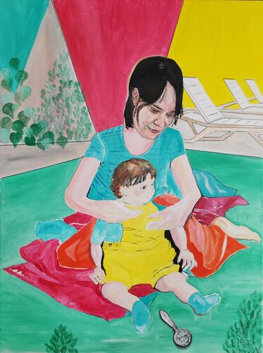 Le hochet von Christiane Benoit, Malerei kaufen auf Singulart