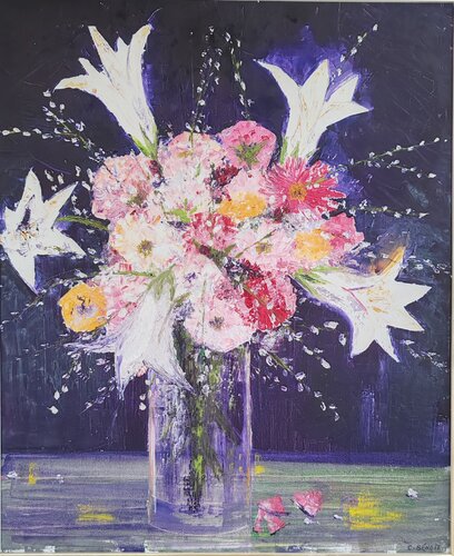 Bouquet aux lys de Christiane Benoit, Pintura a la venta en Singulart