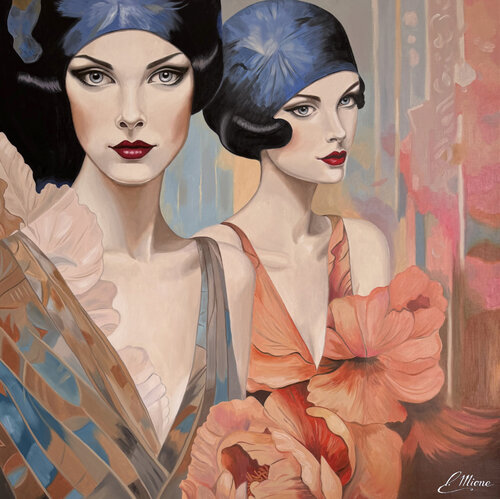 Twins by Elisabeth Mione, 회화 for Sale on Singulart