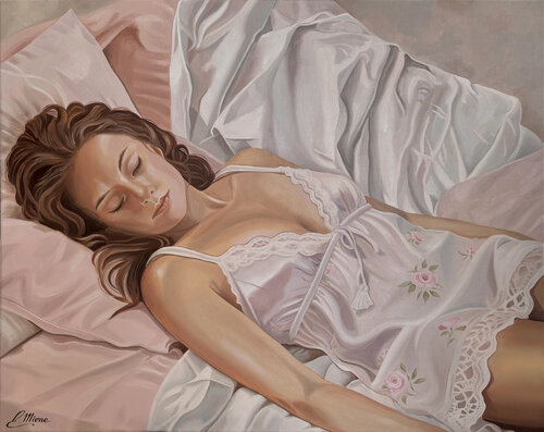 Le doux songe van Elisabeth Mione, Schilderij te koop op Singulart