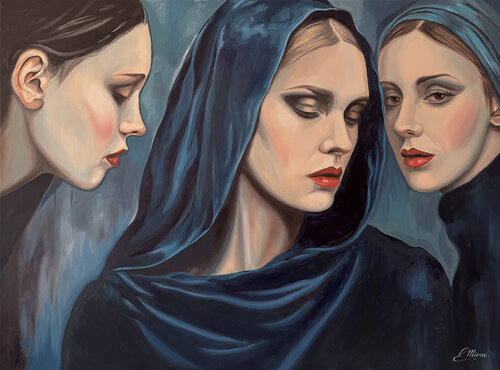 Les 3 Muses di Elisabeth Mione, Pittura in vendita su Singulart