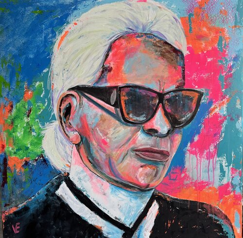Karl Lagerfeld by Susann Versteegen, Painting for Sale on Singulart