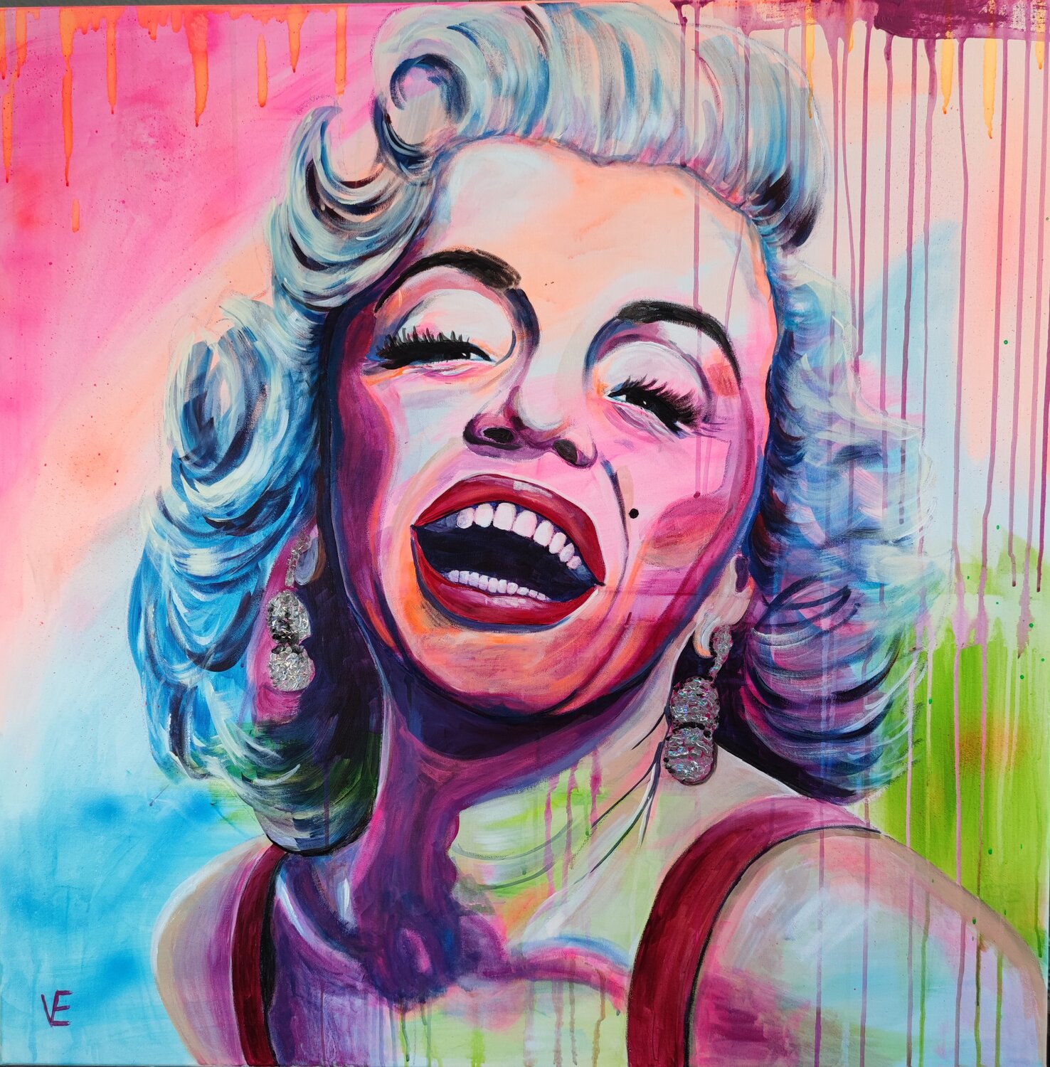 Marilyn Monroe Susann Versteegen Origineel schilderij te koop