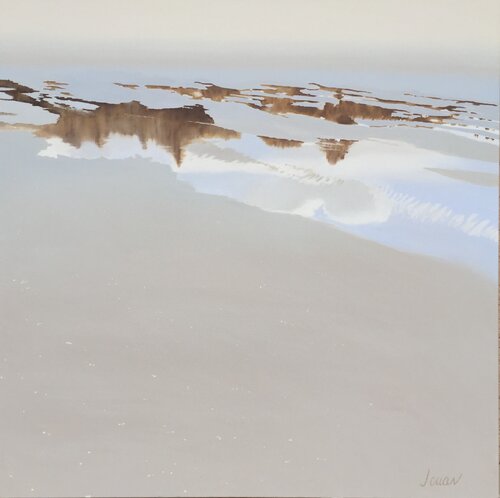 Reflets sur sable - variation 1 di Isabelle Jouan, Pittura in vendita su Singulart