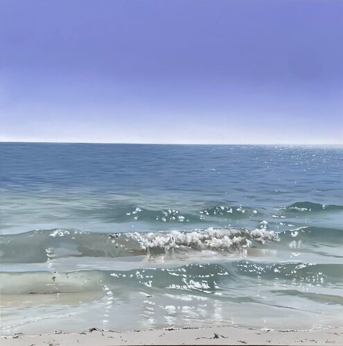 Mouvements et miroitement sur la Mer Blanche - variation 3 di Isabelle Jouan, Pittura in vendita su Singulart